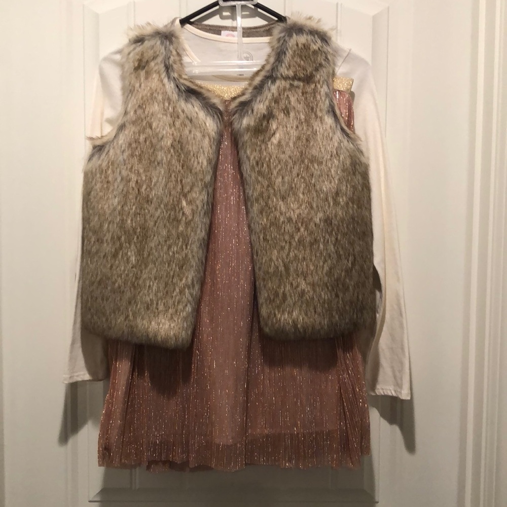 NWOT Wonder nation 3piece shirt, vest, and skirt set